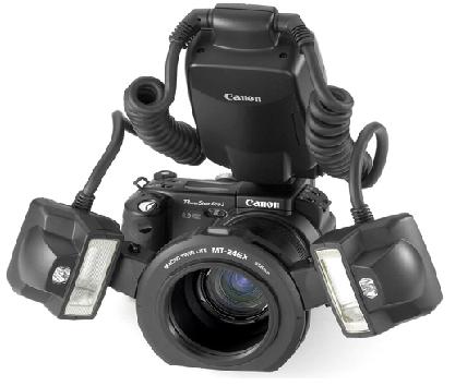 Canon MT-24EX makro blesk, dva reflektory
