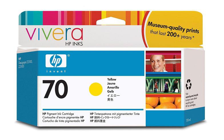 HP No. 70 Yellow Ink Cartridge pro DJ Z2100, 130ml, C9454A